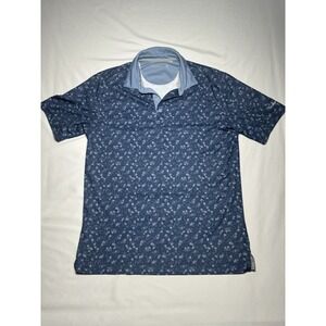 Walter Hagen Men's Performance 11 Golf Polo Cluster Floral Navy S‎